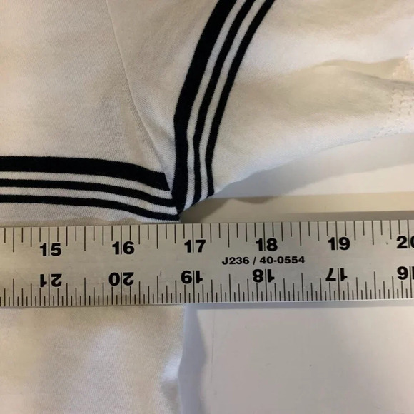 Demylee Women's Pima Cotton Striped Round Neck Short Sleeve Shirt‎ SIze L - Picture 11 of 12